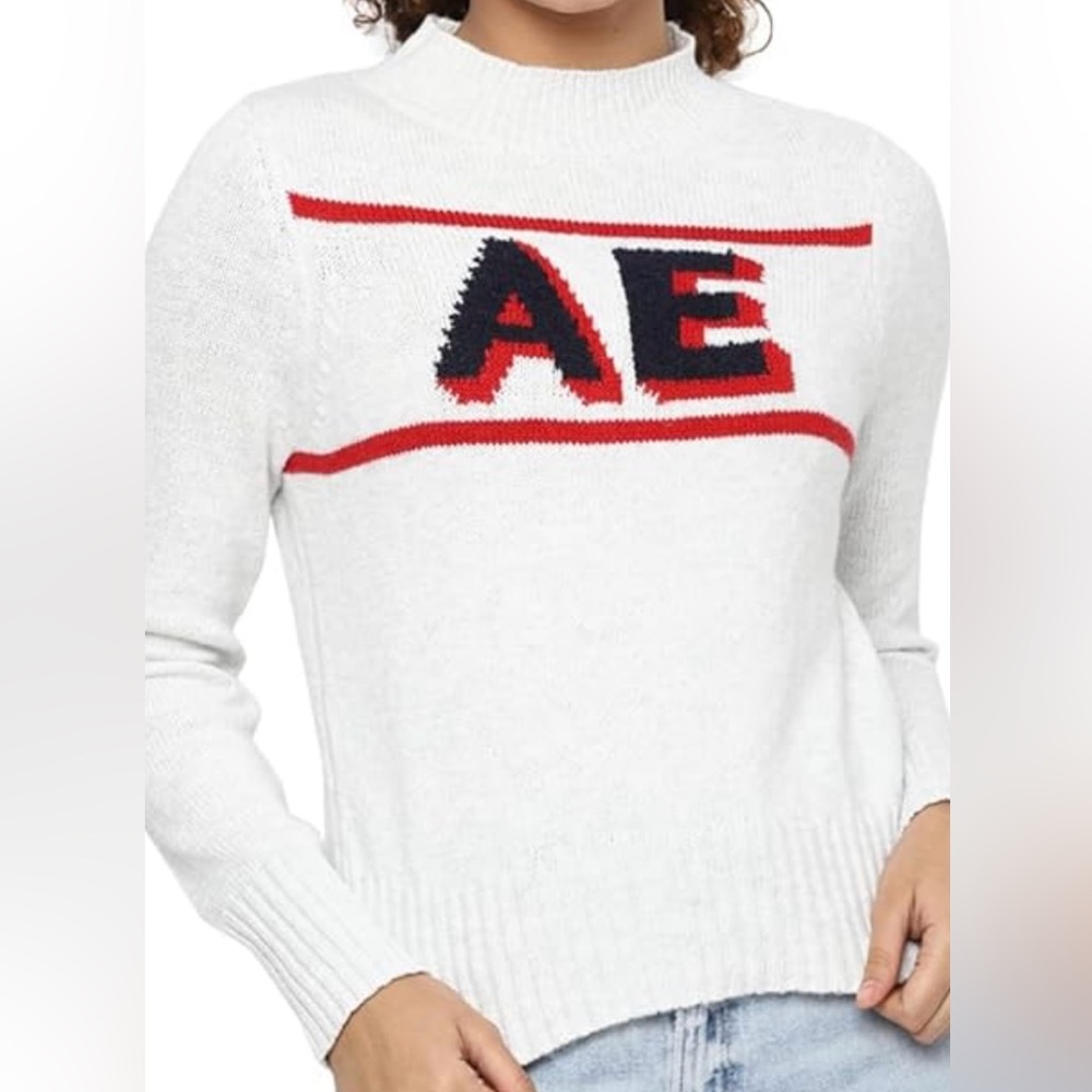 Y2K American Eagle Knit Sweater AE Size Large Chunky Knit Vintage Style
